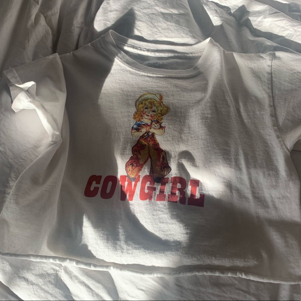 Brandy cropped tee